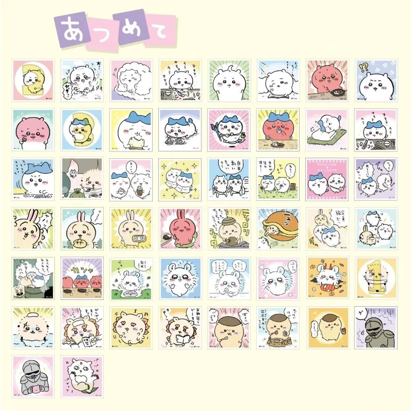 Chiikawa Same Style Stickers Usagi Hachiware Chiikawa Stickers Skateboard Phone Case Keychain Refrigerator Decoration Stickers