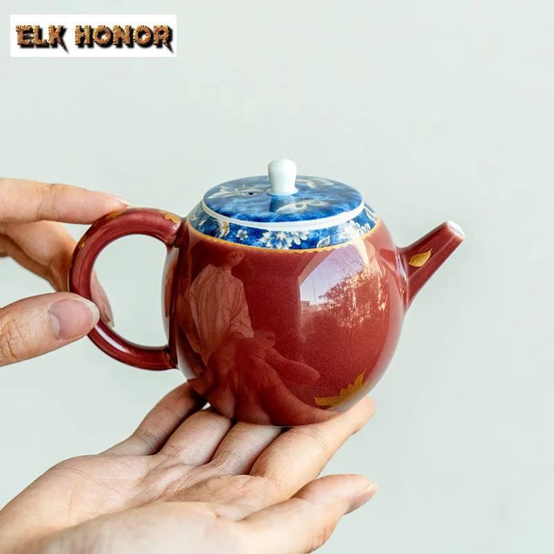 

150ml Butterflies Love Flowers Teapot Antique Tea Infuser Pot Tea Maker Kettle With Ball Hole Chinese Tea For Tea Collection