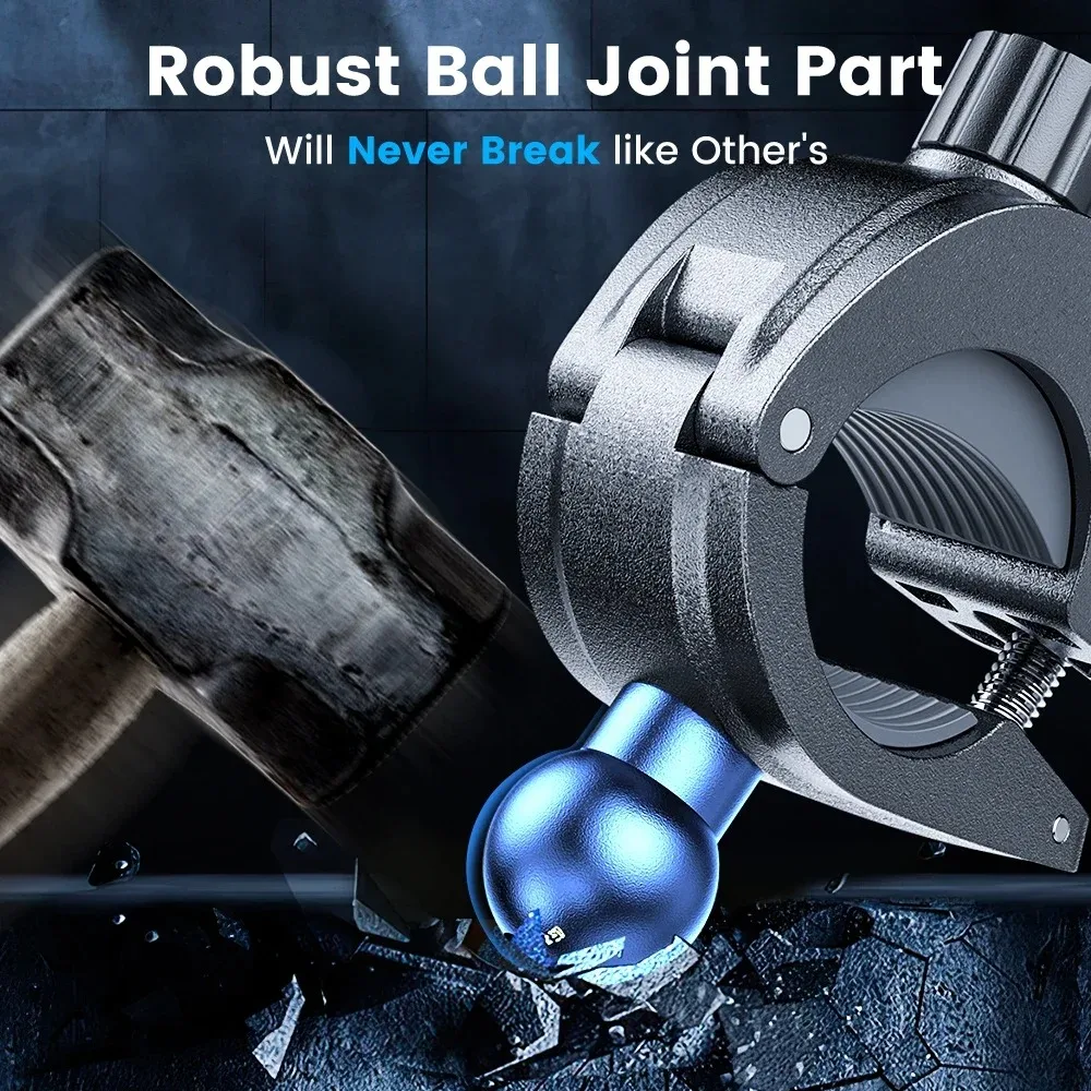 Soporte para teléfono para motocicleta y bicicleta 360 ° Ver bicicleta ciclismo soporte para teléfono celular para 4,7-7 pulgadas soporte para teléfono inteligente soporte a prueba de golpes