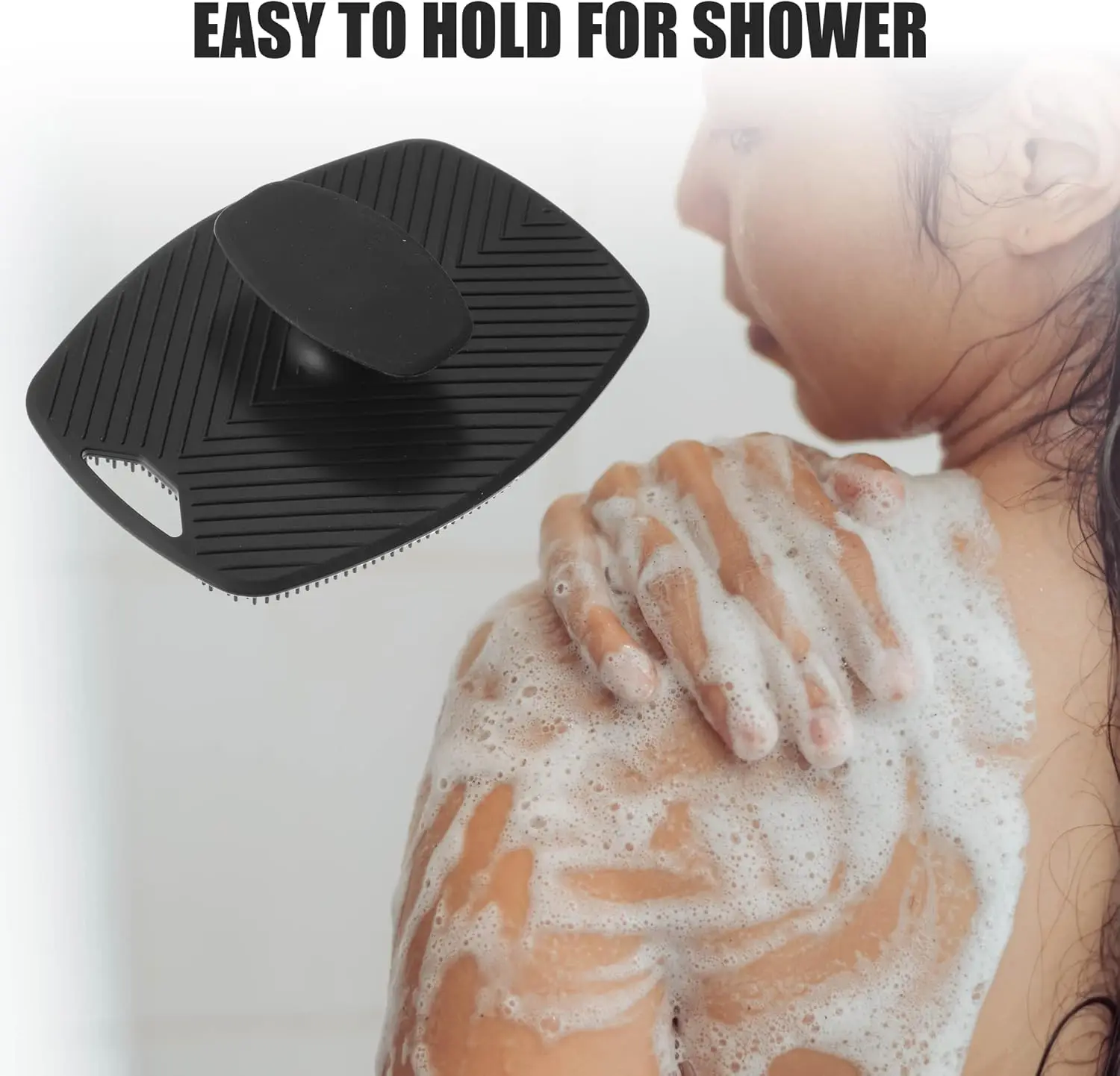 1/2 ソフトシリコンボディクリーニングブラシ、カップルにとって便利で実用的、お手入れが簡単、シリコンシャワーで自分を甘やかしてください。