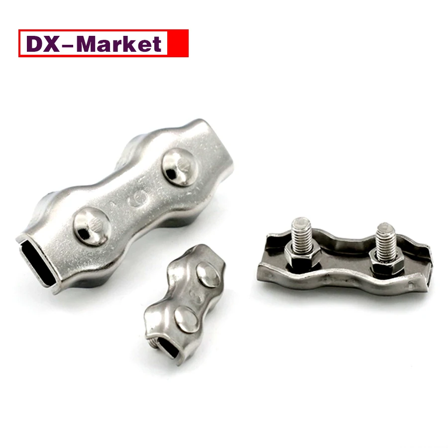 

Duplex Wire Rope Clips , 304/316 Stainless Steel Double Cable Clip Clamp , J005