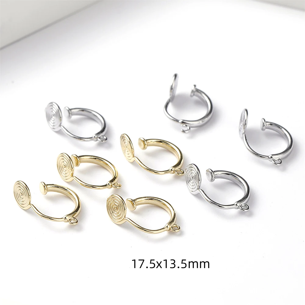 4 Pieces Brass Plated with 14k Gold Mosquito Coil with Ear Bone Suspension DIY Jewelry Making Semi-finished Product Accessory