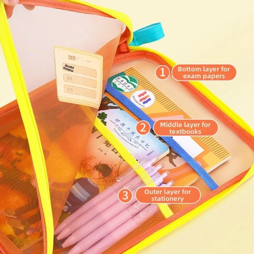

Dopamine Test Paper Storage Bag 3 Layer A4 Zipper Mesh Bags Large Capacity Dustproof File Folder Bag School Office Supplies