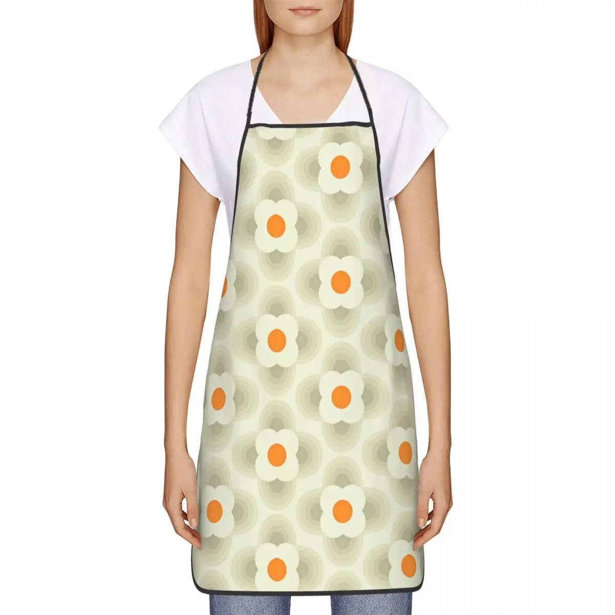 Scandinavian Flowers Orla Kiely Design Apron Kitchen Chef Cooking Baking Bib Women Men Floral Tablier Cuisine for Painting