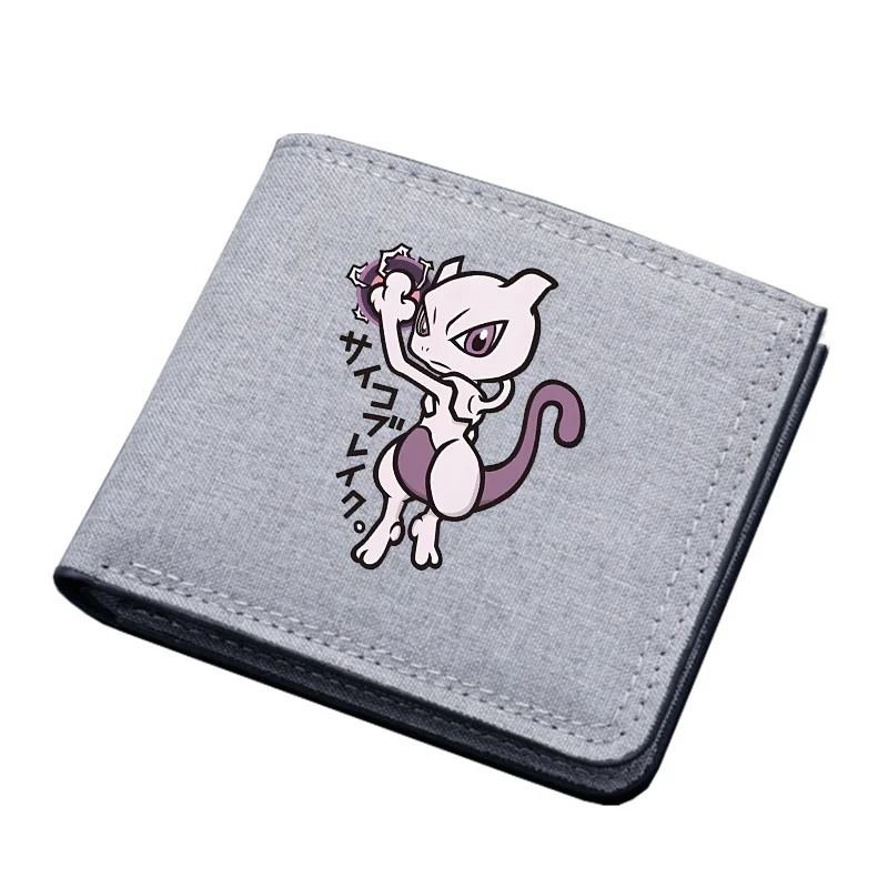 Anime Pokemons Wallet Printed Card Holder Foldable Coin Purse Men Trendy Cool Portable Storage Short Wallets Women Birthday Gift view 5