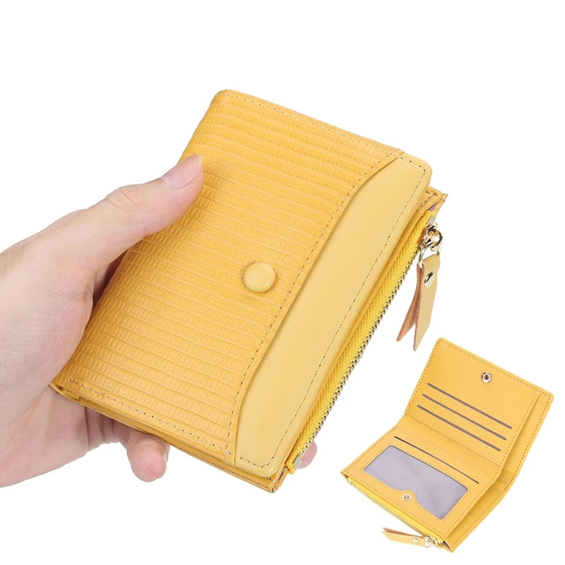 

Women Casual Short Wallets Bifold Coin Purse Change Pocket Credit Card Holder with Zipper for Teen Girls Portable Money Bag