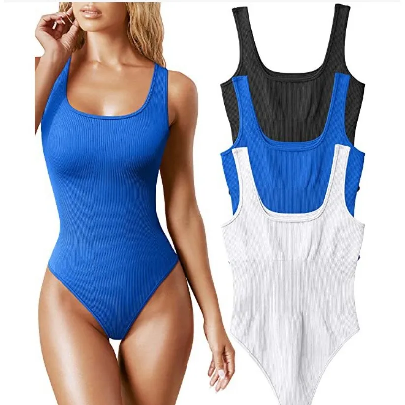 Summer Women's Sle Svel Vest Tight One-Piece Clothing Cotton Blend Fabric Low Waist ort Pants Versatile Regular Thi...