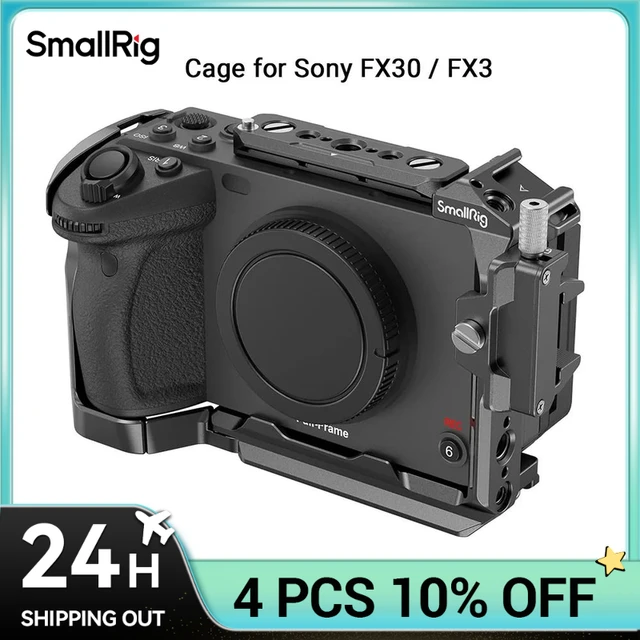 Sony fx30/fx3用smallrigハンドヘルドケージ、ハンドストラップ付きケージキット、クイックリリースプレート付き、コールドシューマウント付き、natoレール  - AliExpress