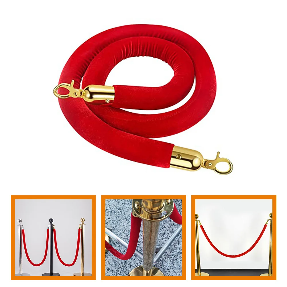 Concierge Post Lanyard Rope für Stanchion Crowd Control Column Isolation mit Haken Velvet Party Queue Barrier