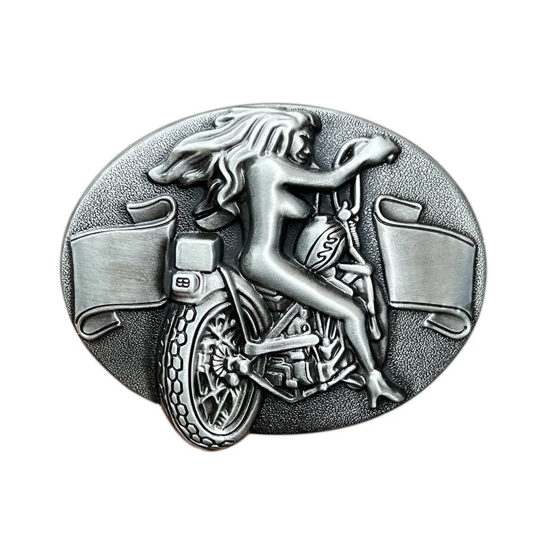 Zinc Alloy Motorcycle Belt Buckle Western Cowboy
