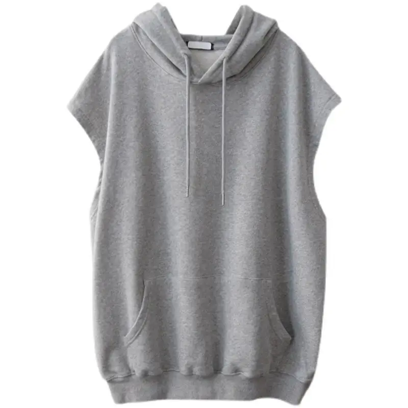 Plus Size Hoodies for Women 4XL 150kg Sweatshirt Sleeveless Vest Clothing Ladies Tops Loose Casual