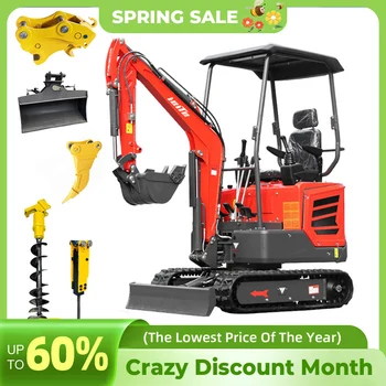 Miniexcavadora Fabricante de excavadoras con motor Kubota de 1 tonelada Escavadora de excavadora de granja pequeña personalizada Precios de 2 toneladas Entrega rápida