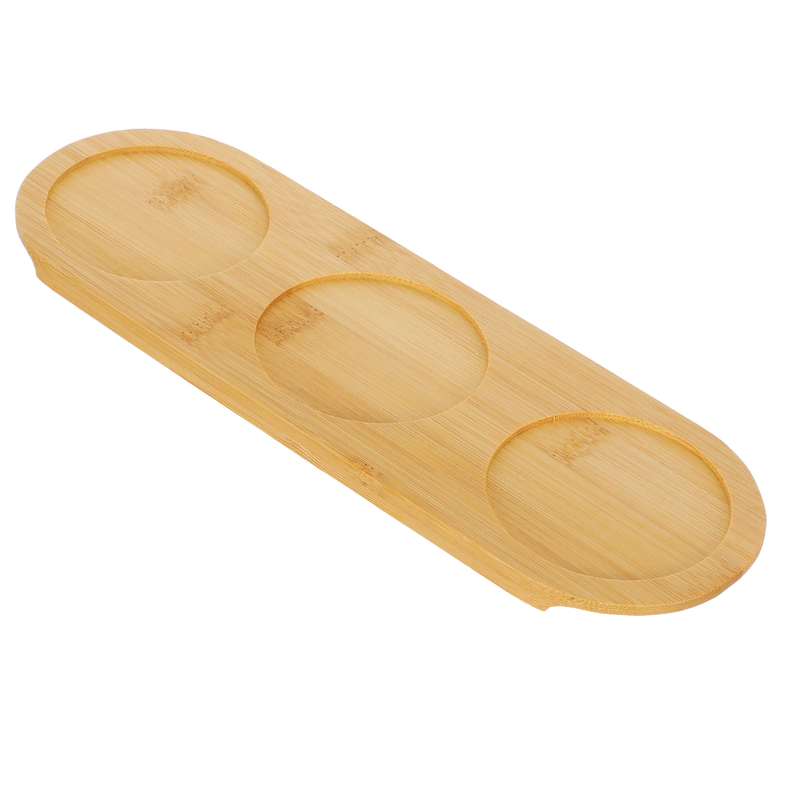 

Bamboo Coaster for 3 Glasses Holder Beer Flight Board Tasting Tray Bar Paddle Anti Slip Glass Pad