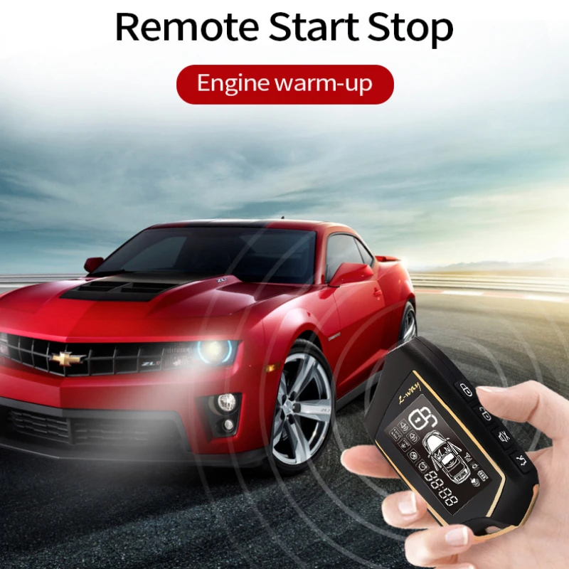 SPY 2 Way Car Alarm System Automatic Remote Start Anti-theft Car Alarm System Universal PKE With APP & Engin Stop Push Button