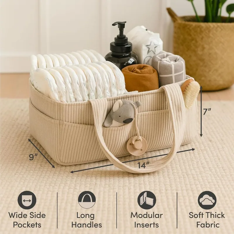 Diaper Bags Baby Nappy Bag for Newborn Stuff Diaper Baby Diaper Organizer Kids Car Stroller Container Bag Nursery Caddies Basket