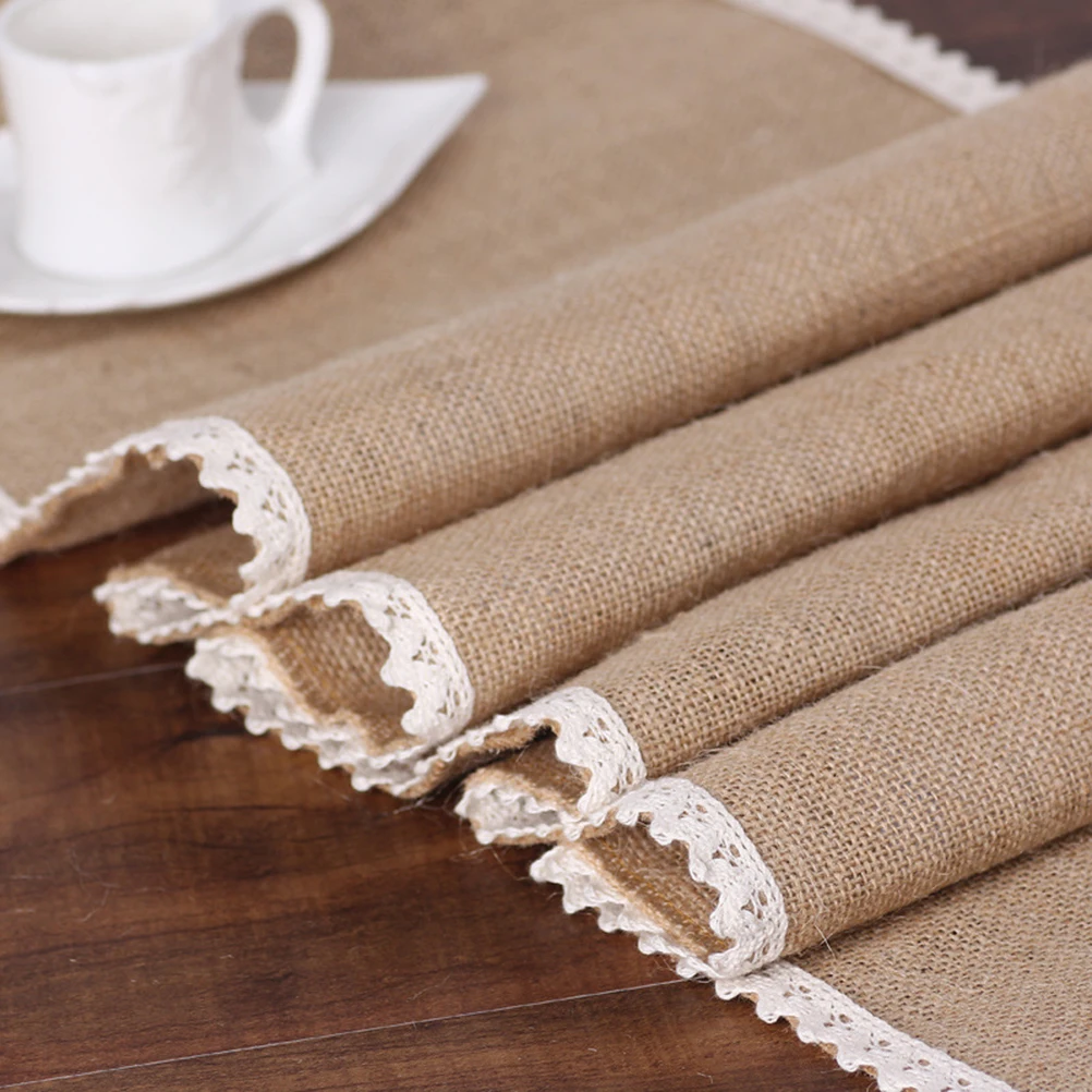 

30x180cm Sage Table Runners Lace Design Decorative Placemats Wedding Party Picnic Tablecloth Cover Home Textiles