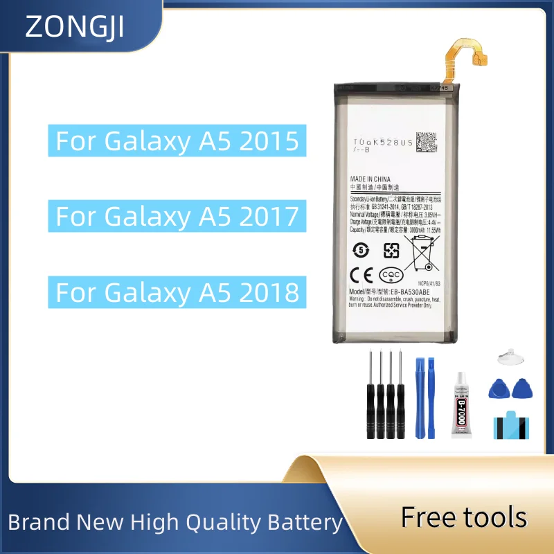 New Battery EB-BA500ABE EB-BA520ABE EB-BA530ABE Battery For Galaxy A5 2017 Edition/A52015/A5 2018 Replacement Battery Free Tools