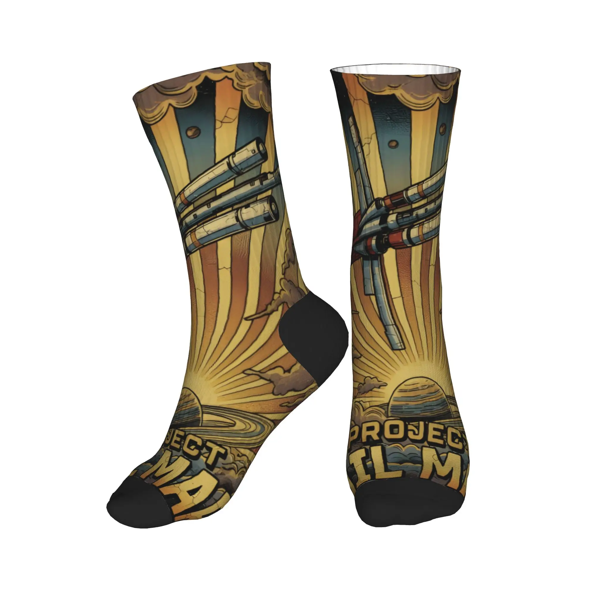 Project Hail Mary Amazeing Vintage Socks Winter  Stockings Fashion Women Men Quality Socks Pattern Skateboard Non-Slip Socks