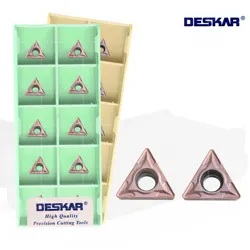 DESKAR 100% Original TCMT090204 LF6018 TCMT090204 LF6118 Triangular Inner Orifice Turning Series Tools Carbide Inserts CNC Lathe