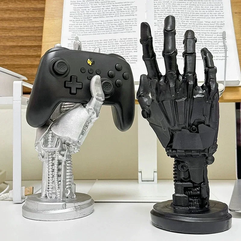 Cyberpunk robot ornaments, game controller stand/headphone stand