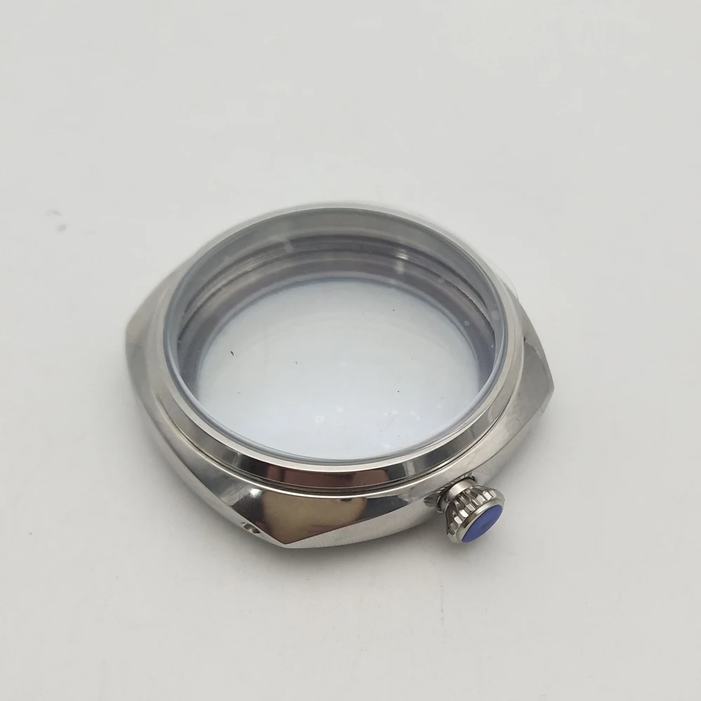 45mm 316L Stainless Steel Watch Case Fit ETA 6497/ 6498 Mechanical Hand Wind Movement Watch Accessories