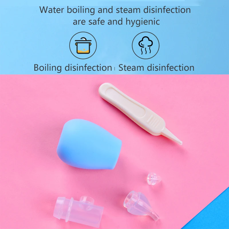 Newborn Silicone Safety Nose Cleaner Vacuum Suction Baby Nasal Aspirator Nose Cleaner Tweezers Baby Health Care Nasal Cavity