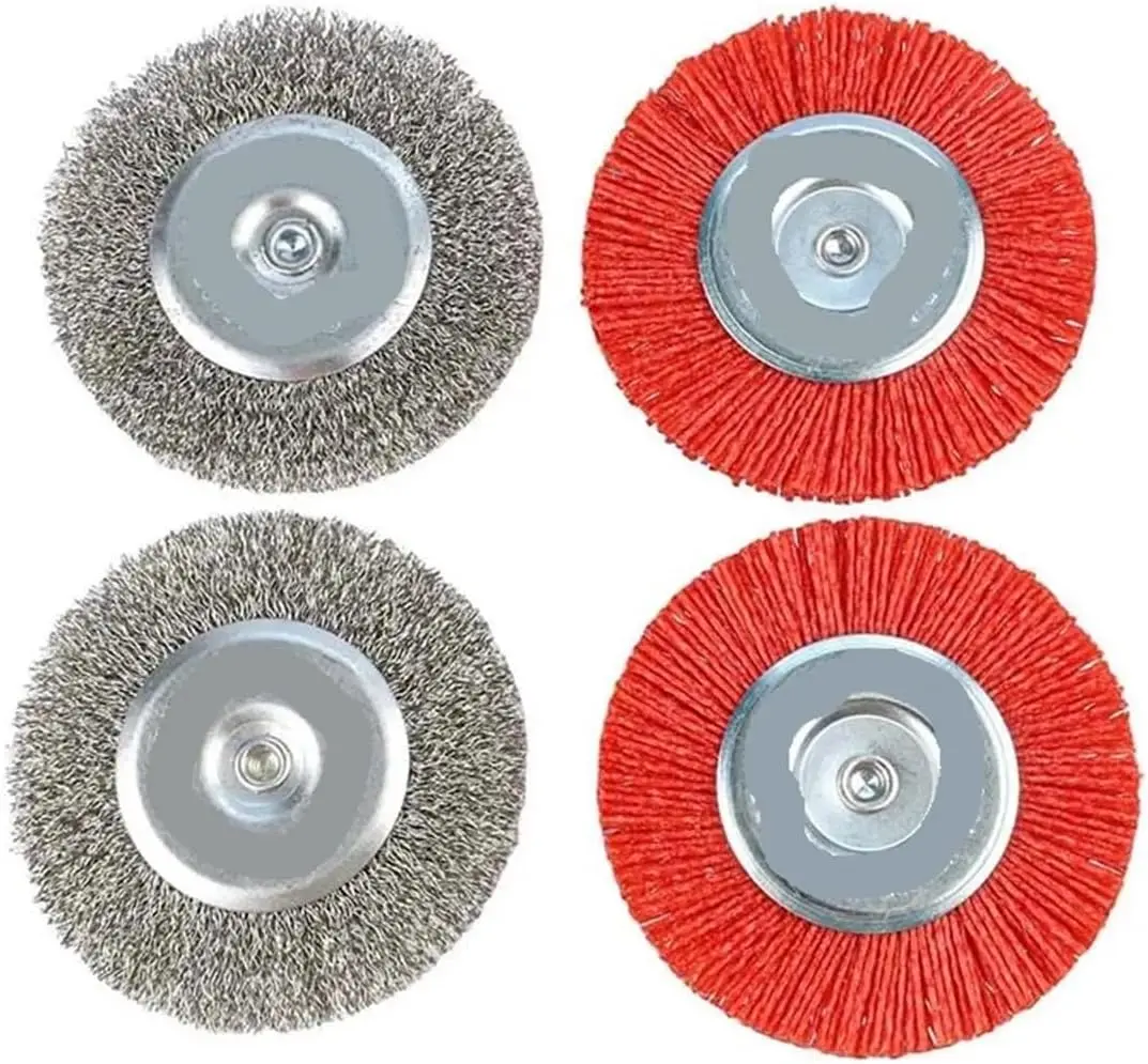 

Набор из 4 абразивных щеток для полировки камня и металла, насадки для электродрели, аксессуары для абразивных инструментов