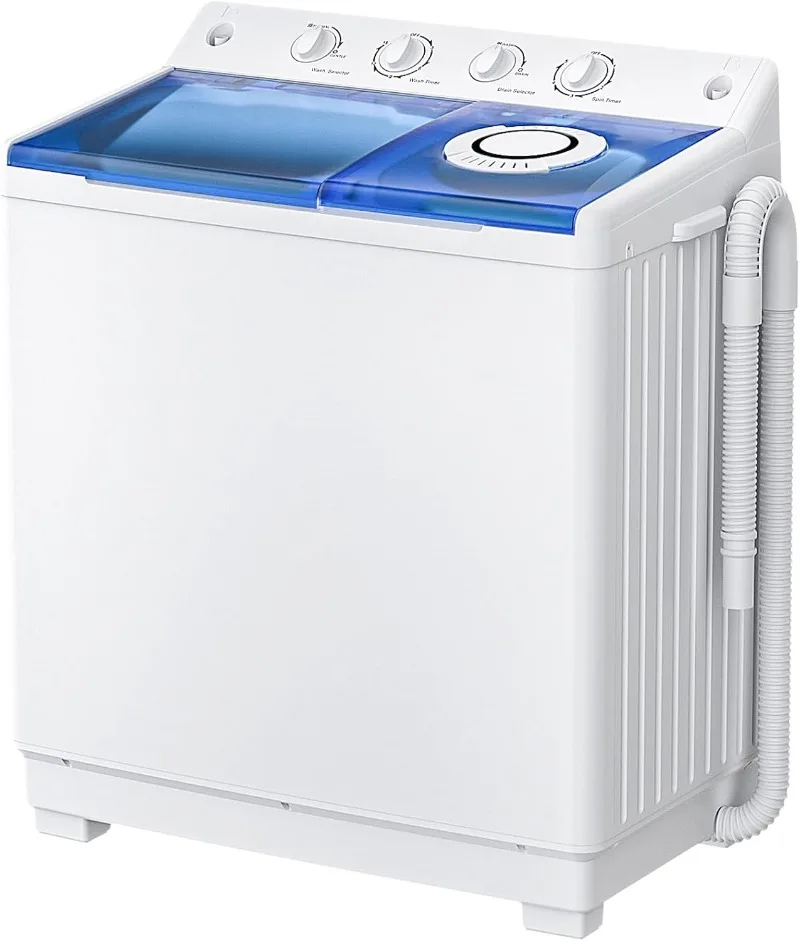 Portable Washing Machine, Twin Tub Washing Machine Laundry Compact Washer spinner Combo with 40lbs capacity, 24Lbs Washer