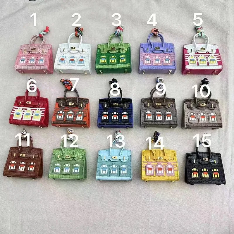 

Nouvelle mode Mini sac pendentif maison petit sac mignon sac pendentif bouche enveloppe rouge écouteurs Charter clé sac