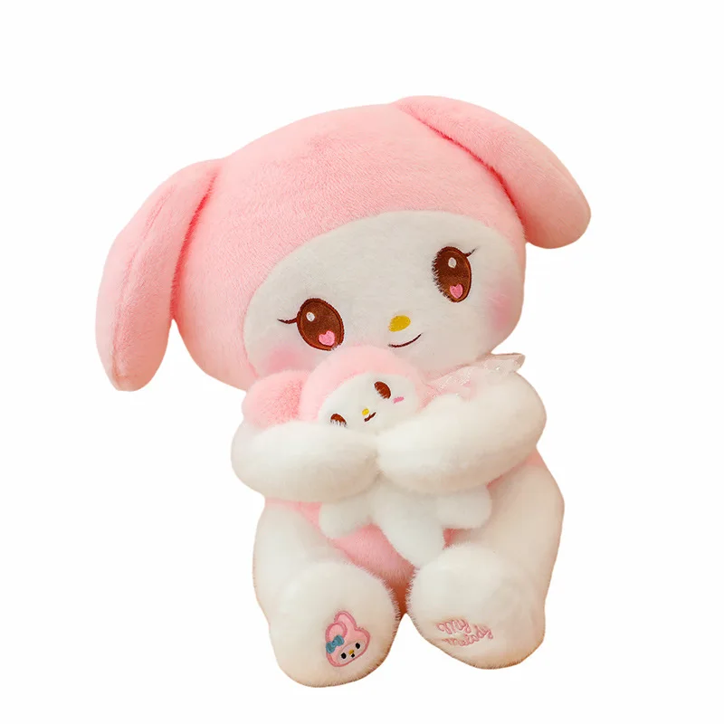 سانريو Kawaii كورومي بلدي ميلودي ألعاب من نسيج مخملي مجموعة لطيف الأم الطفل المعانقة وسادة محشوة دمية للأطفال عيد الميلاد هدية عيد الميلاد الفتيات