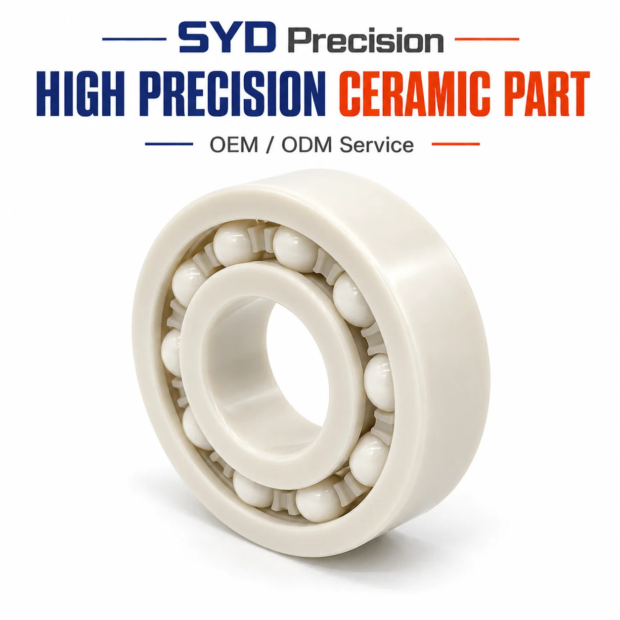 High Precision Full Ceramic Ball Bearing Custom Zirconia Technical Ceramic Industrial Parts OEM ODM