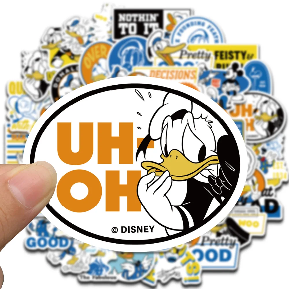 50 قطعة دونالد داك 2 ملصقات مضحك موضة الكمبيوتر المحمول الأمتعة DIY بها بنفسك دفتر مقاوم للماء القهوة الهاتف حقيبة ملصق الكتابة على الجدران هدية #5