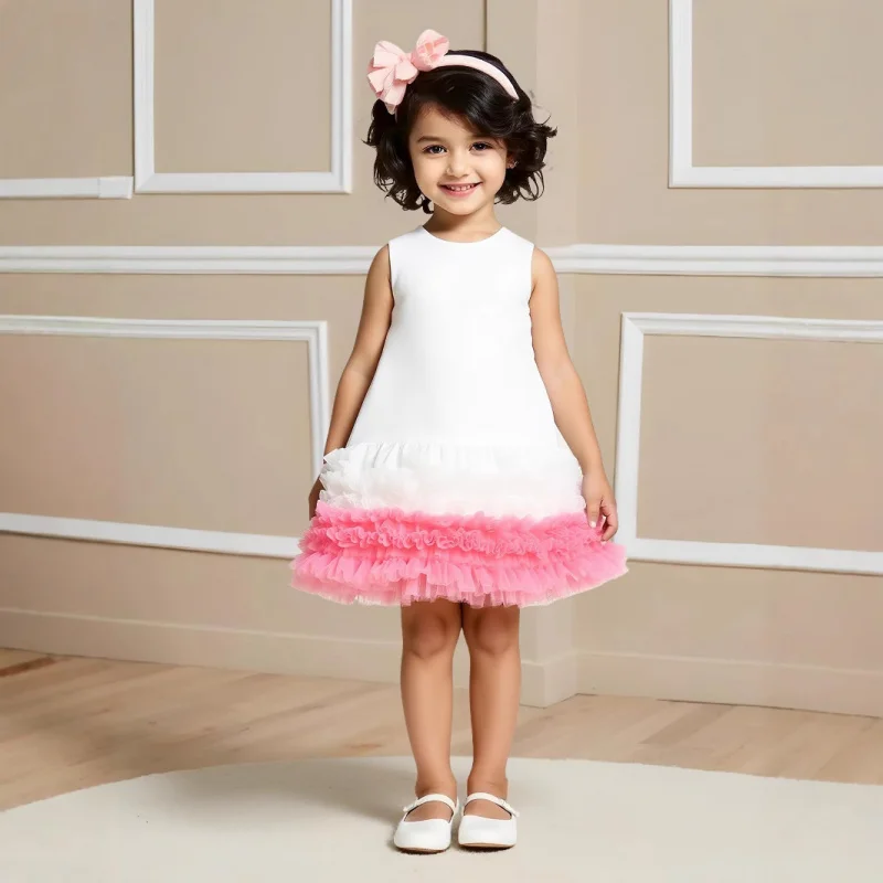 

Girls' Stylish Dress Summer New Style Princess Dress Internet Celebrity Baby Formal Dress
