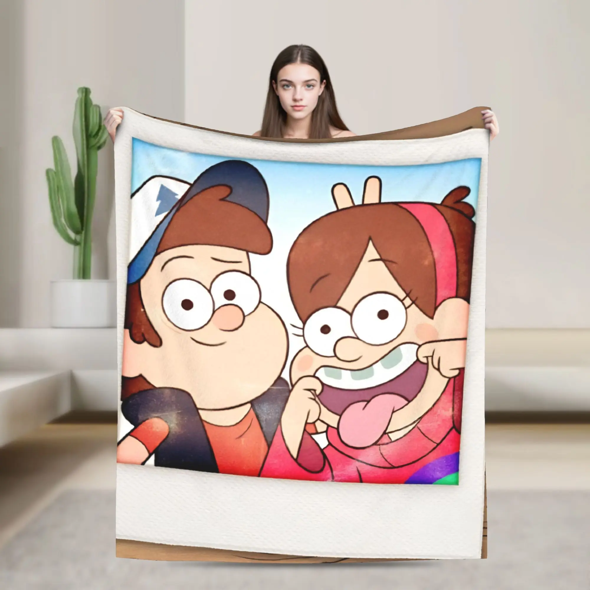 Super Soft G-Gravity Falls Throw Blanket Premium Fleece Flannel Lightweight  Bed Blanket Cozy Fluffy Blankets All Season Use
