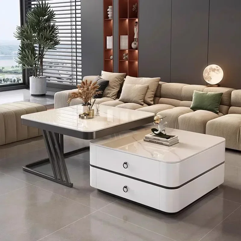 Simplicity Nordic Living Room Coffee Table Modern Grey Slate Storage Coffee Tables Luxury Modern Stolik Kawowy Home Furniture