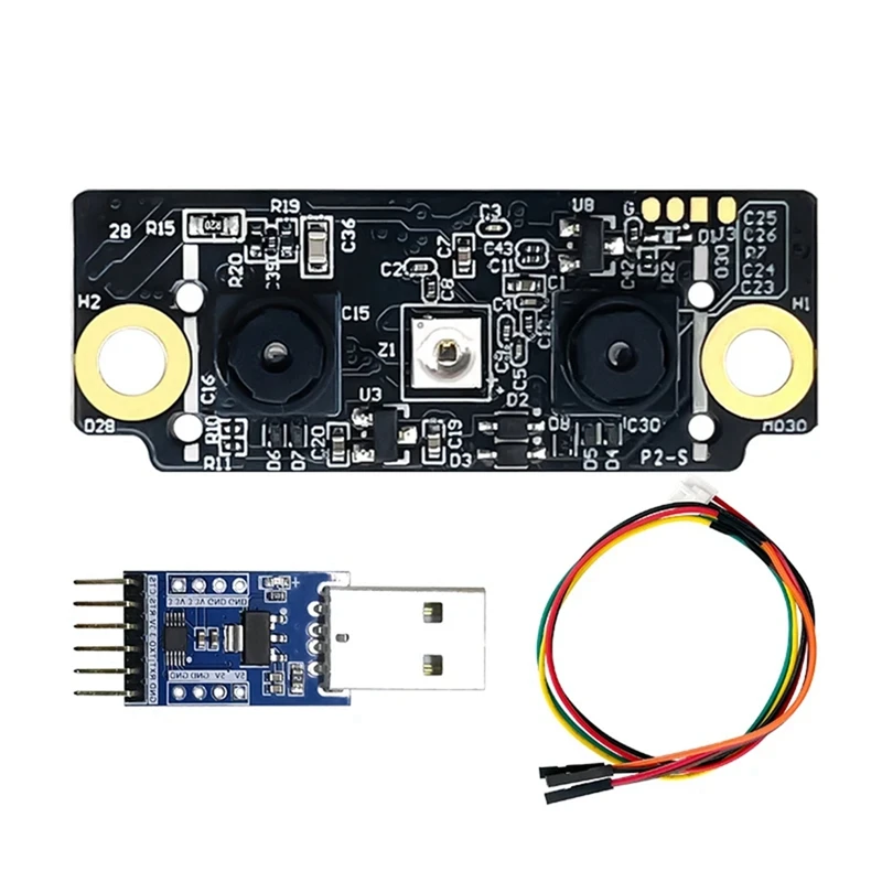 ZIZI FM225 Moduł rozpoznawania twarzy 3D AI Rozpoznawanie offline Interfejs UART i USB z lornetką Kamera na podczerwień Detekcja na żywo