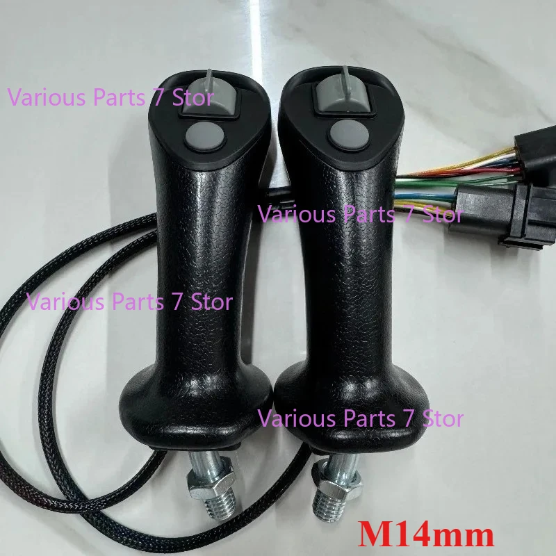 

Mini Excavator Electric Control Multi-function Handle ( 1 Front Button 1 Convex Cover Pulley) For Bobcat 17 20 25 27 Doosan 17