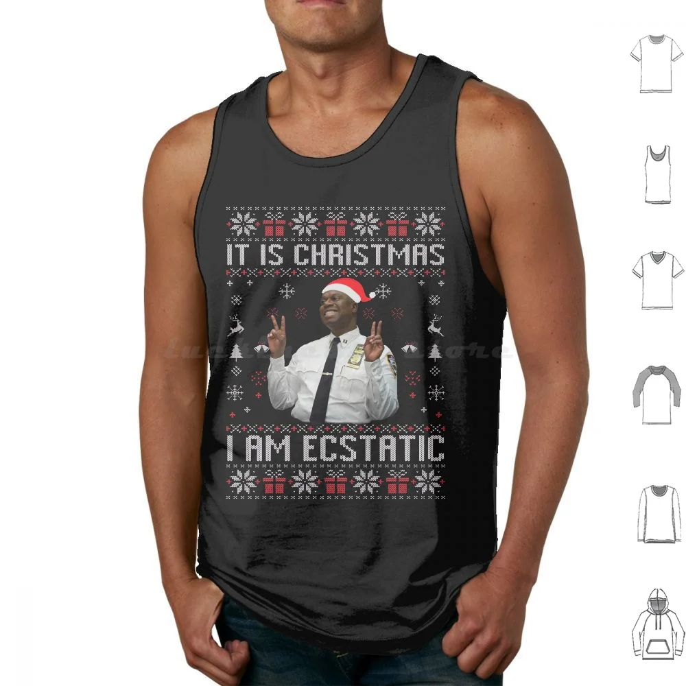 Brooklyn Nine Nine Captain Holt , It Is Christmas I Am Ecstatic , Brooklyn Nine Nine Captain Holt , Ugly Christmas Sweater T