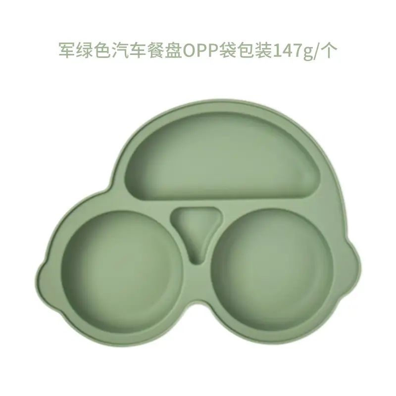 Baby Safe Silicone Dining Plate Suction Cartoon Children Dishes Feeding Toddler Training Tableware Retro Kids Smile Face Bowl - Image 32
