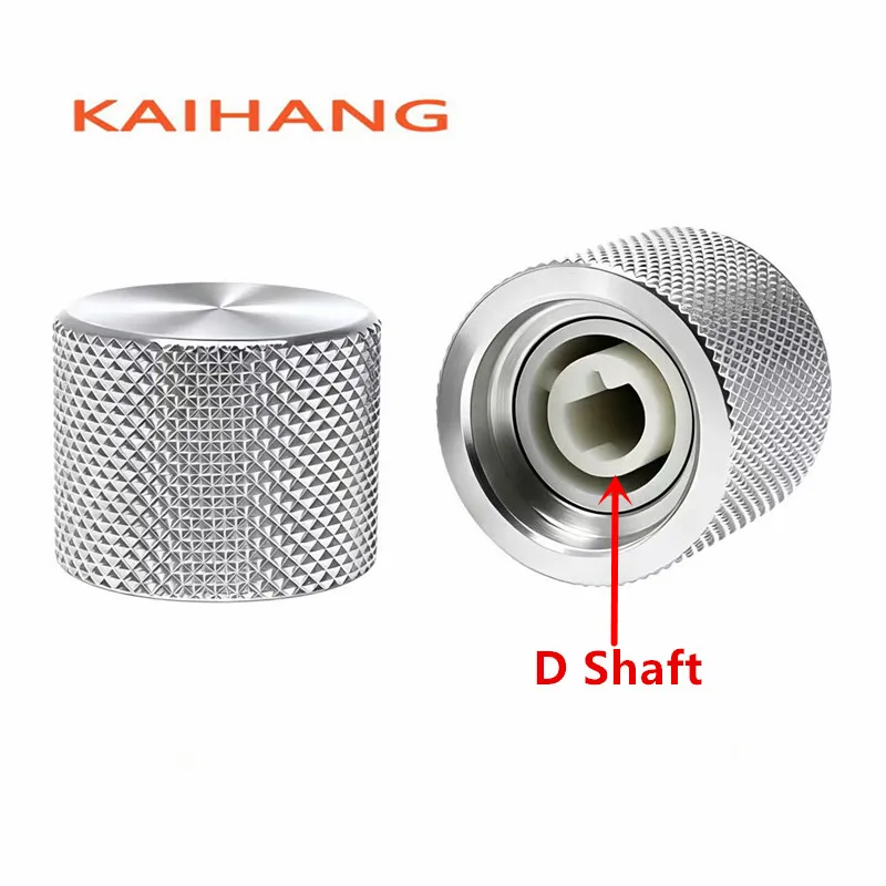 2PCS 21.5x17mm Aluminum 6mm D Shaft Flower Shaft Potentiometer Rotary Encoder Knob for Infiniti QX EX FX G M AC Volume Control