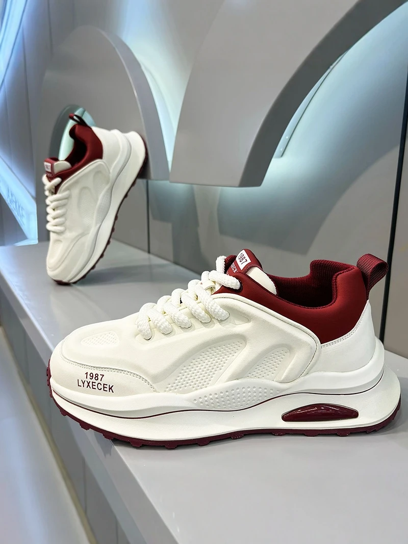 

Men's Breathable Lightweight Sporty Casual Shoes Summer Thick Bottom Anti-slip Trendy Low Top Glue Adhesive Rubber Bottom