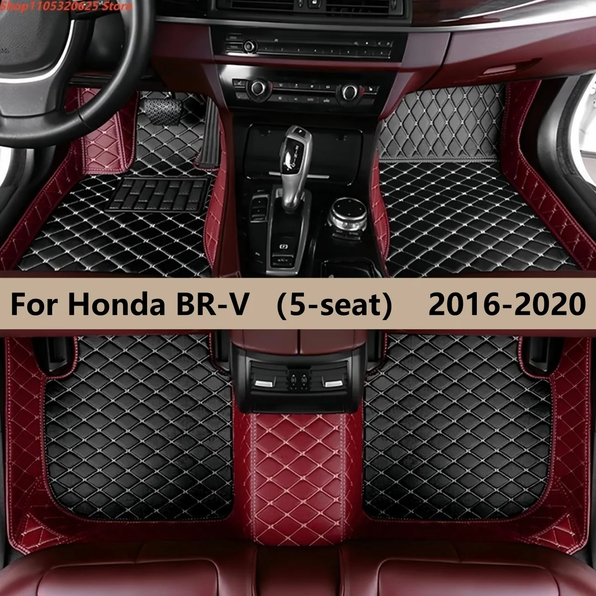 

Автомобильные коврики на заказ для Honda BR-V (5-местный) 2016-2020 годов, кожаные всепогодные коврики для ног в салон автомобиля