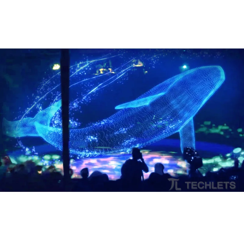 

Transparent Holographic Show Hologram Projector 3D Holographic Projection Stage Background Pepperscrim Screen