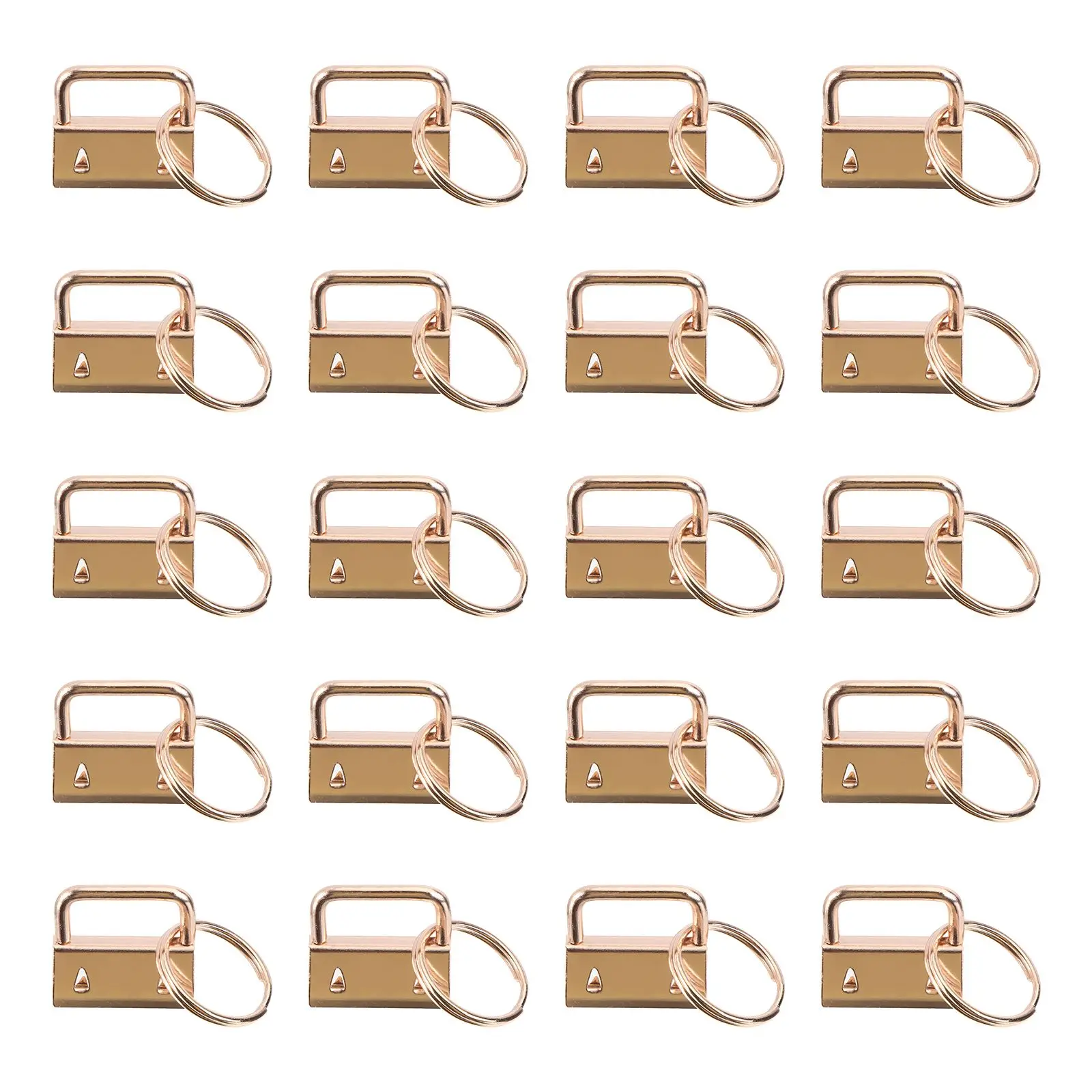 

50 Pcs Webbing Clamp Key Chain Fob Metal Wristlet Bulk DIY Hardware Luggage Strap Accessories Key Fob Chain Durability Long