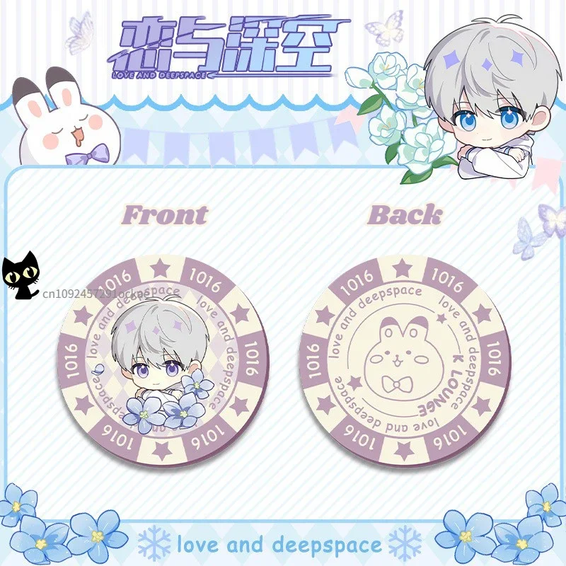 لعبة الحب والفضاء العميق عملة أكريليك شخصية لطيفة سيلوس رافاييل زين كزيفير المحيطة رقاقة كوسبلاي ديكور المنزل