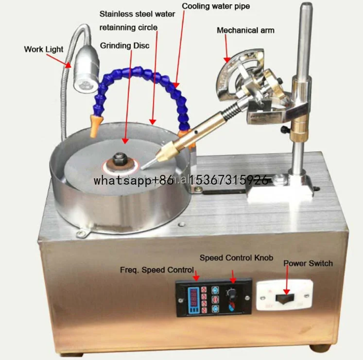 

LS-0066 Adjustable Speed Gem Cutting Grinding Polishing Faceting Machines Lapidary Flat Lap