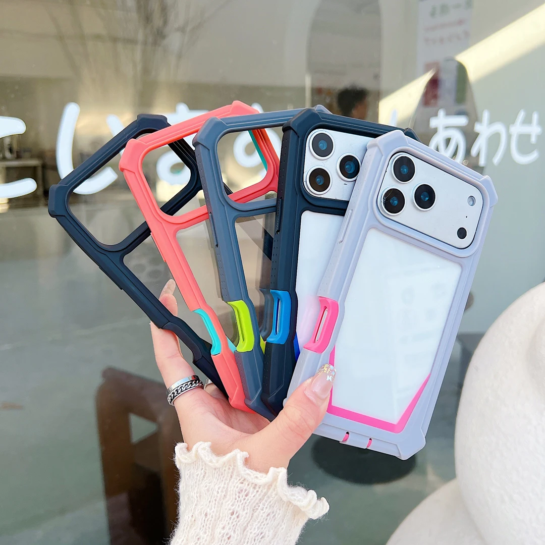 

New Dustproof Four Corner Anti-Drop Rugged Case For iPhone 11 12 13 14 15 16 17 Pro Max Plus Shockproof Clear Phone Cover