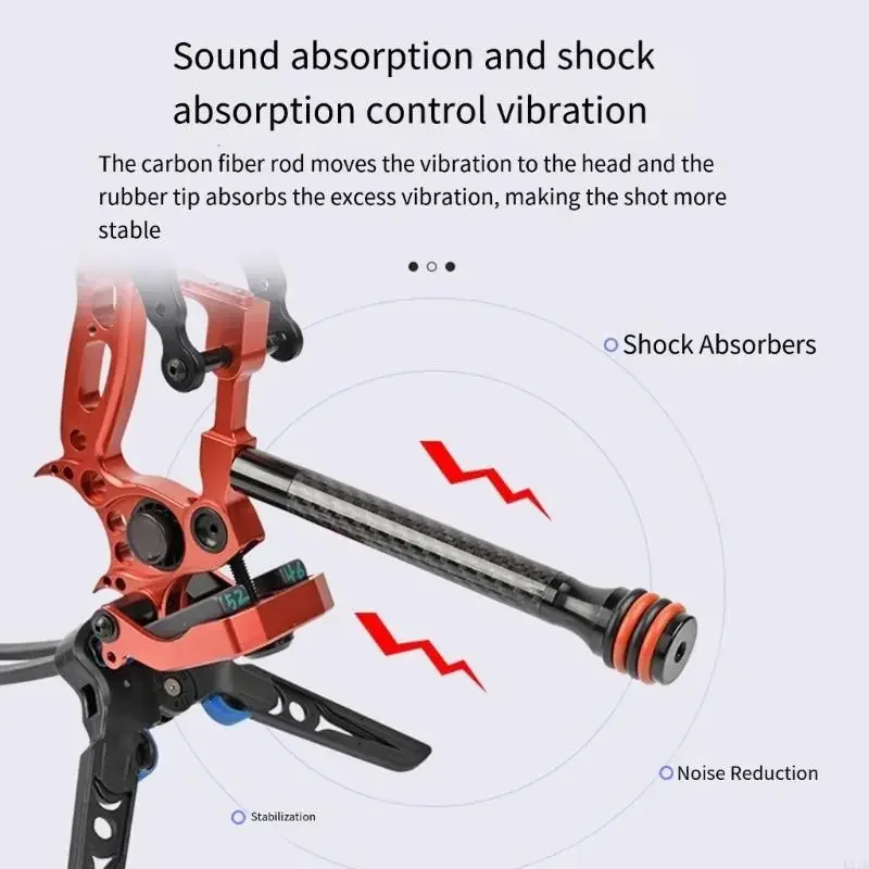 6 zoll 8 zoll Carbon Faser Stabilisator Stange Balance Bar Bogenschießen Stoßdämpfung Absorber Dämpfer Verbindung Bogen Schießen Zubehör – Detail 1