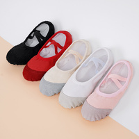 Girls Women Ballet Shoes Dance Shoe Canvas Ballet Slippers Dance Flats Kids Adult Soft Sole Ballet Dance Shoes Ballerina Shoes