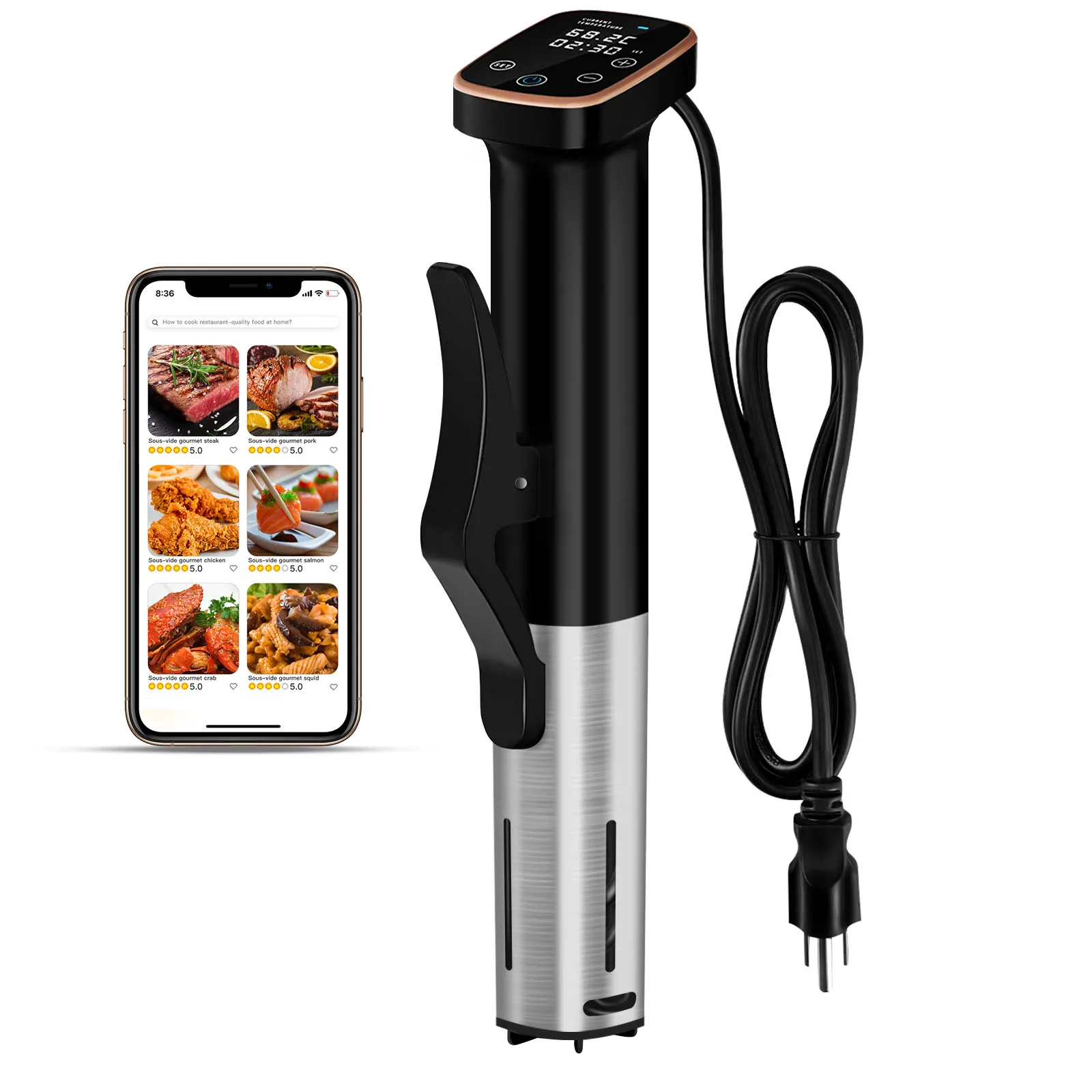 Sous Vide WIFI Electric Stew Pot Vacuum Food Cooker Slow Cooker Immersion Circulator Circulator For Beef Eggs Seafood Us Plug